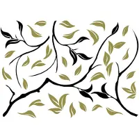 DOBENO Crearreda Muursticker Gold Ramage Zwart/groen 30 Stuks