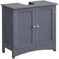 Parya - Badkamerkast - Wastafelonderkast - 2 Deuren - Hout - Grijs