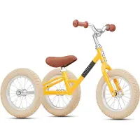 Veloretti Driewieler 2 in 1 Loopfiets met zijwieltjes - 1.5 t/m 4 jaar - 12 inch - Geel