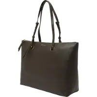 Coccinelle Leren Schoudertas Shopper Lea Shoulder Bag Bark Donkerbruin