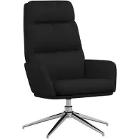 vidaXL Relaxstoel stof zwart