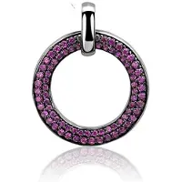 Zinzi - Zilveren Hanger - Zirkonia - Rood (ZIH881R)