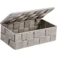 Wenko 2-delige set: opbergboxen "Adria Mini" taupe - (B)18 x (H)6 x