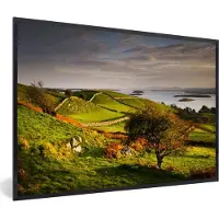 PosterMonkey Fotolijst incl. Poster - Zonsondergang in Ierland - 90x60 cm - Posterlijst