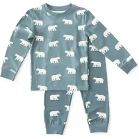 Little label pyjama met all over print van katoen blauw Jongens Stretchkatoen Ronde hals - maat 134/140