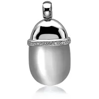 Zinzi - Zilveren Hanger - Grijze Cateye - Zirkonia (ZIH794G)