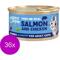 Edgard & Cooper Adult Chunks 85 g - Kattenvoer - 36 x Zalm&Kip