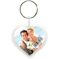 Deknudt Frames sleutelhanger S66GA3 - transparant - foto 4x4,2 cm