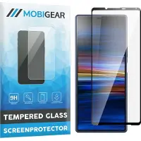 Mobigear Screenprotector geschikt voor Sony Xperia 10 IV Glazen | Premium Screenprotector - Case Friendly - Zwart