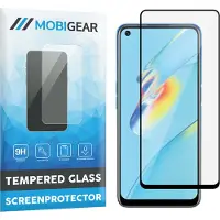 Mobigear Screenprotector geschikt voor OPPO A74 5G Glazen | Premium Screenprotector - Case Friendly - Zwart