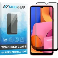Mobigear Screenprotector geschikt voor Samsung Galaxy A20s Glazen | Premium Screenprotector - Case Friendly - Zwart