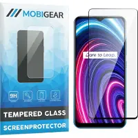 Mobigear Screenprotector geschikt voor Realme C25Y Glazen | Premium Screenprotector - Case Friendly - Zwart