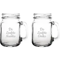 Fusion Gegraveerde Drinkglas 45cl De Leafste Muoike-De Leafste Omke