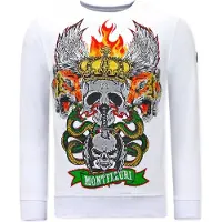Tony Backer Sweater Tony Backer Print Skull Head heren EU XL