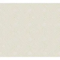A.S. Création GEOMETRISCH BEHANG | Grafisch - creme beige goud glitters - Attractive