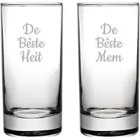 Fusion Gegraveerde longdrinkglas 28,5cl De Bêste Mem-De Bêste Heit
