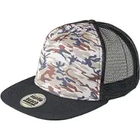 Myrtle beach Volwassenen Unisex 5 Panel Mesh Camouflage Cap (Camouflage/zwart)