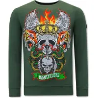 Tony Backer Sweater Tony Backer Print Skull Head heren EU XL
