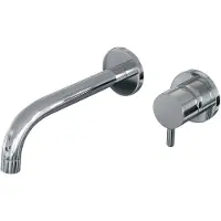 Brauer Chrome Edition inbouw wastafelmengkraan met gebogen uitloop en rozetten model B1 chroom