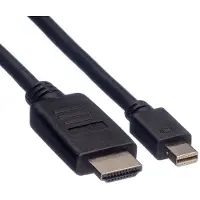 Roline Mini DisplayPort Kabel, Mini DP - HDMI, M/M, zwart, 1 m