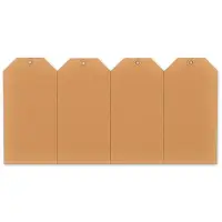 Hf2 labels met ophangoog 40 x 80 mm chamois (1000 stuks)