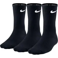 Nike Kousen Performance Lightweight Crew 3-Pak - Zwart/Wit