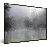 PosterMonkey Fotolijst incl. Poster - Mist - Bos - Spanje - 80x60 cm - Posterlijst