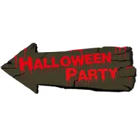 Espa Wanddecoratie Wegwijzer Halloween party 50 cm - karton - Horror griezel halloween thema feest