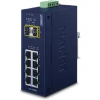 Planet IGS-1020TF - commutateur - 10 ports - non géré - Montage sur rail DIN