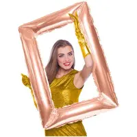 Folat Fotolijst Rosé Goudkleurige Folieballon (Meerkleurig.)