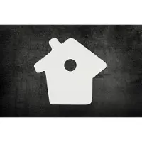 Woood SALE MUUR DECORATIE WIT VOGELHUISJE (8 stuks)