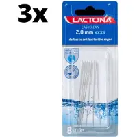 Lactona Ragers EasyClean XXXS 2.0mm Zilver - 3 x 8 stuks - Voordeelverpakking