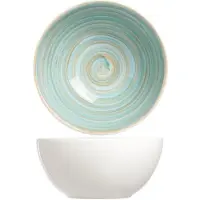 Cosy & Trendy soep serveer schaaltje/kommetje Turbolino - blauw - dia 14,5 cm - 500 ml - Kommetjes
