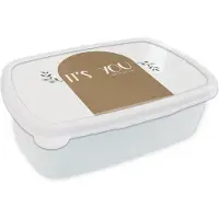 MuchoWow Broodtrommel Wit - Lunchbox - Brooddoos - It's you and no one else - Quotes - Spreuken - Relatie - 18x12x6 cm - Volwassenen