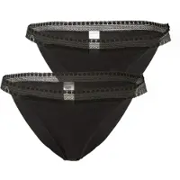 Sloggi Women GO Ribbed Tanga (2-pack) - dames slip - zwart