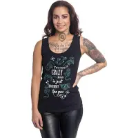 Alice Au Pays Des Merveilles - Disney Top - Cheshire Cat - I'm Not Crazy - XS tot XXL - voor Vrouwen - zwart | Maat XXL