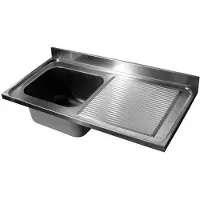CombiSteel 600 Spoeltafelblad 1 Rechts 1200 - 7013.1315 - Horeca & Professioneel