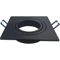 ABC-led Inbouw spot GU10 + MR16 - Aluminium - 91mm - Vierkant armatuur - Verstelbaar - Zwart