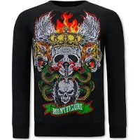 Tony Backer Sweater Tony Backer Print Skull Head heren EU S