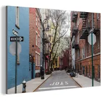 MuchoWow Wanddecoratie Metaal - Aluminium Schilderij Industrieel - New York - Amerika - NYC - 120x80 cm - Dibond - Foto op aluminium - Industriële muurdecoratie - Voor de woonkamer/slaapkamer