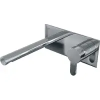 Brauer Inbouw Wastafelmengkraan Chrome Edition Coldstart Rechte Uitloop Korte Platte Hendel Rechts Chroom Met Afdekplaat