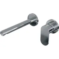 Brauer Chrome Edition inbouw wastafelmengkraan met rechte uitloop en rozetten model C1 chroom