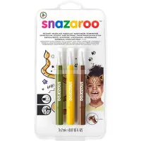 Snazaroo Kinderschminke - Pinselfarbe - 3 st. - Grün/Gelb/Braun - - One Size - Farbe
