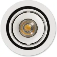 Ks Verlichting - inbouwspot - Bjorn - 1 lichts - spot - wit - rond - GU10 - plafondlamp - aluminium - richtbaar