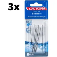 Lactona Ragers EasyClean L/M 6.5mm Zwart - 3 x 8 stuks - Voordeelverpakking