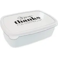 MuchoWow Broodtrommel Wit - Lunchbox - Brooddoos - Bonus mama - Moederdag - Quote - Voor haar - 18x12x6 cm - Volwassenen