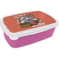 MuchoWow Broodtrommel Roze - Lunchbox - Brooddoos - Vintage - Bom - Koffer - 18x12x6 cm - Kinderen - Meisje