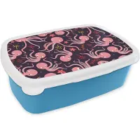 MuchoWow Broodtrommel Blauw - Lunchbox - Brooddoos - Octopus - Baby - Design - 18x12x6 cm - Kinderen - Jongen