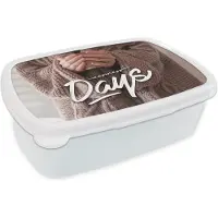 MuchoWow Broodtrommel Wit - Lunchbox - Brooddoos - 'Cosiness days' - Quotes - Spreuken - 18x12x6 cm - Volwassenen