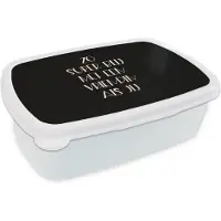 MuchoWow Broodtrommel Wit - Lunchbox - Brooddoos - Vriendin - BFF - Quotes - Vriendinnen - Zo super blij met een vriendin als jij - Spreuken - 18x12x6 cm - Volwassenen